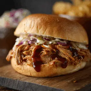 Easy BBQ Pulled Pork Sandwich