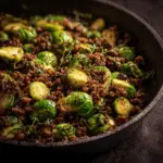 Ground Beef and Brussels Sprouts
