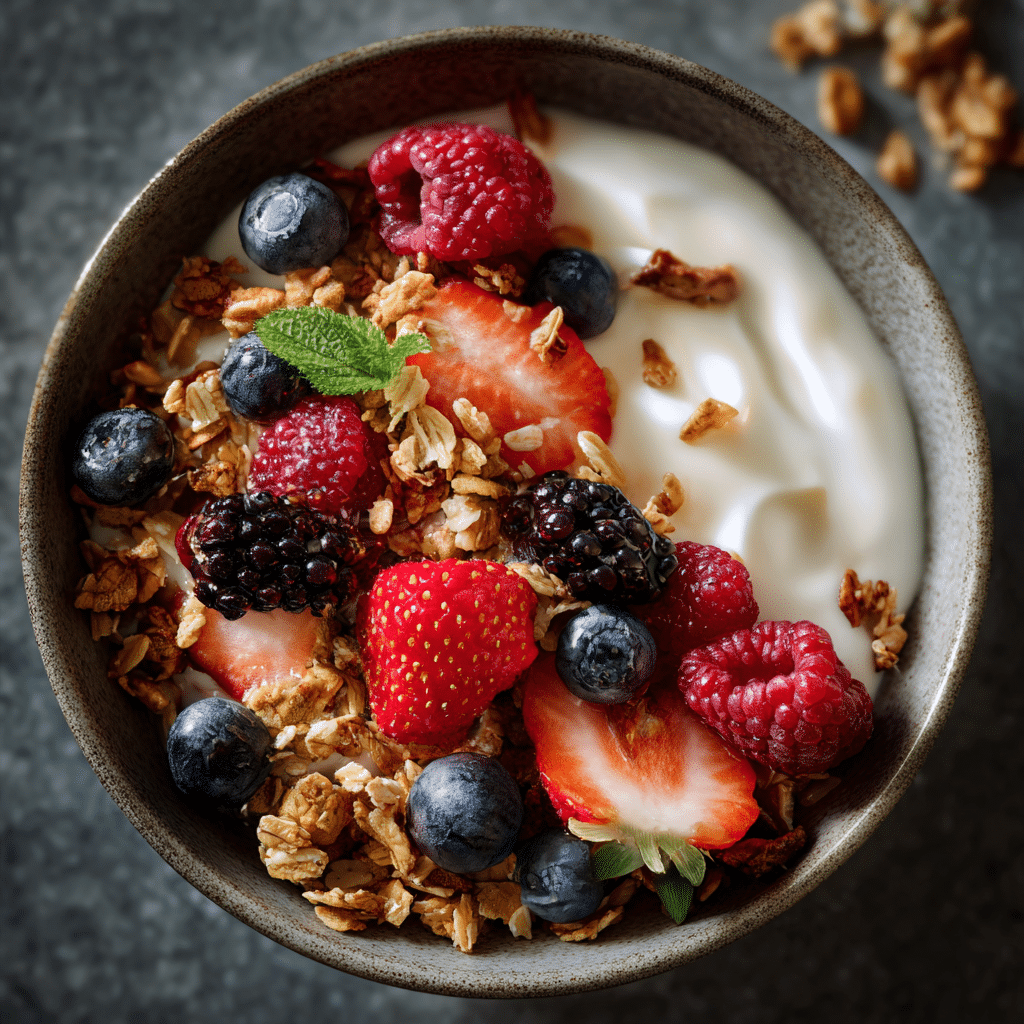 Healthy Yogurt and Fruit Granola Bowl