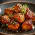 Hot Honey Salmon Bites