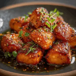 Hot Honey Salmon Bites