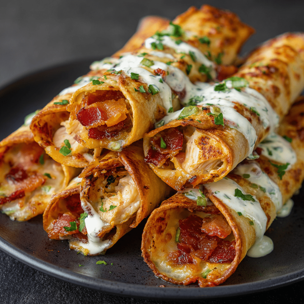 Keto Chicken Bacon Ranch Taquitos