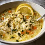 Lemon Chicken Orzo Soup
