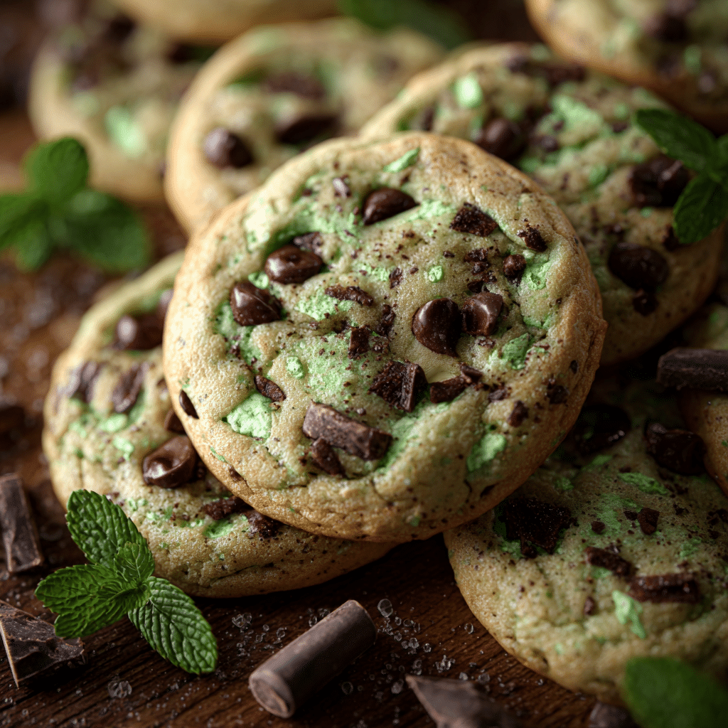 Mint Chocolate Chip Cookies