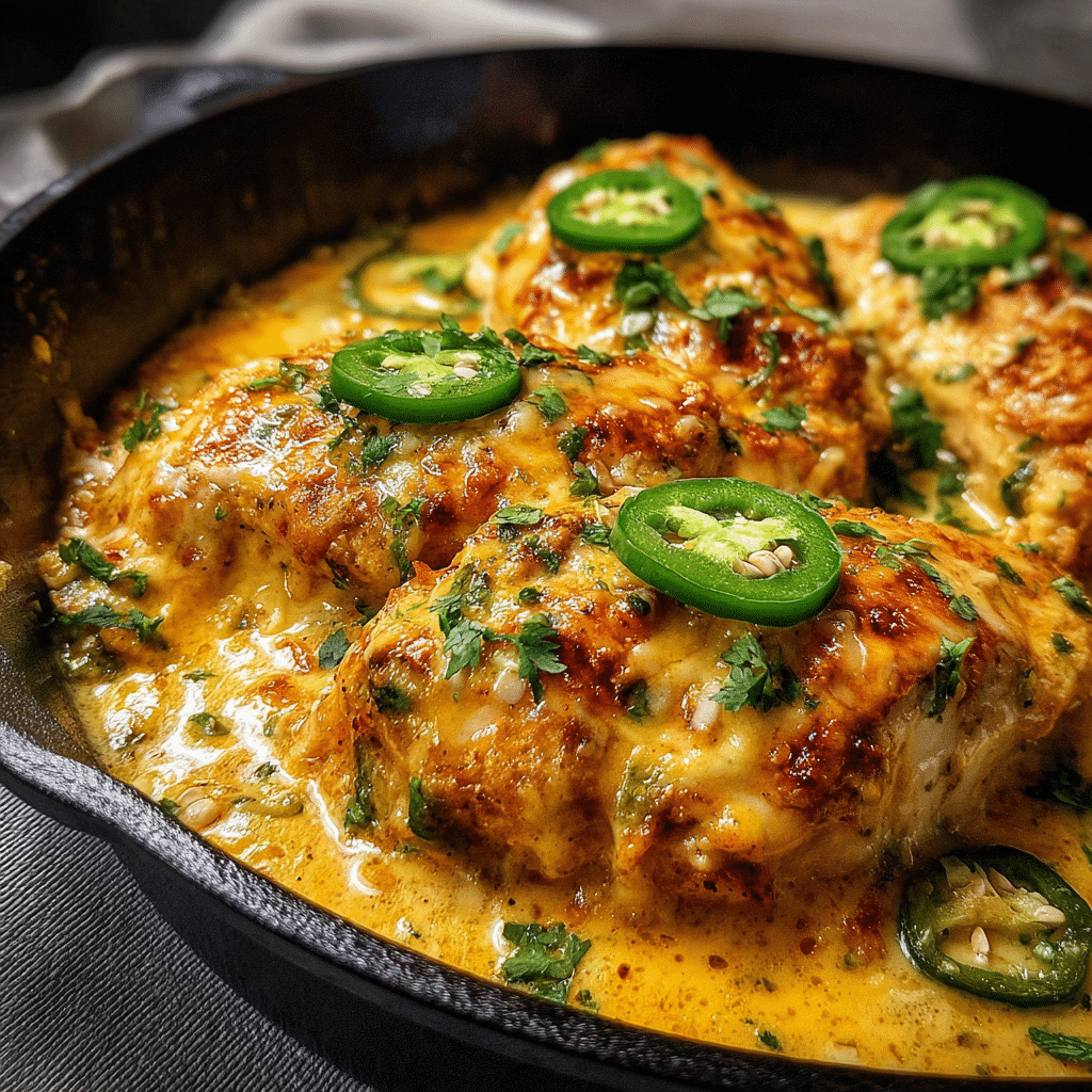One Pan Cheesy Jalapeño Chicken