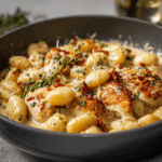 One Pan Creamy Chicken and Gnocchi