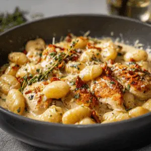One Pan Creamy Chicken and Gnocchi