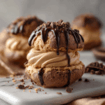 Peanut Butter & Chocolate Cream Puffs
