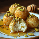Ricotta Pistachio Honey Bites