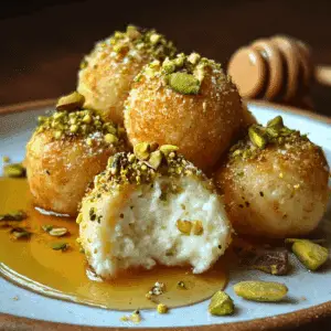 Ricotta Pistachio Honey Bites