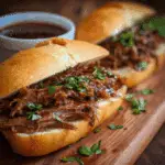 Slow Cooker Shredded Beef Sandwiches