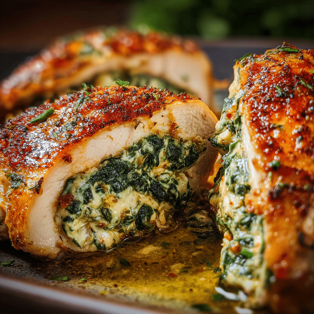 Spinach Stuffed Chicken Breasts