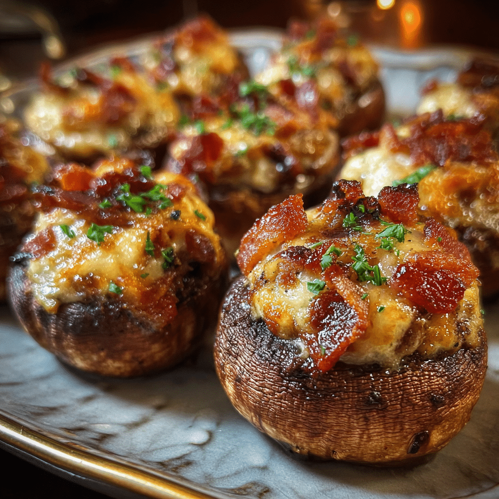 Ultimate Bacon Stuffed Mushrooms