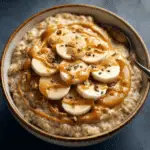 banana and peanut butter oatmeal bowl