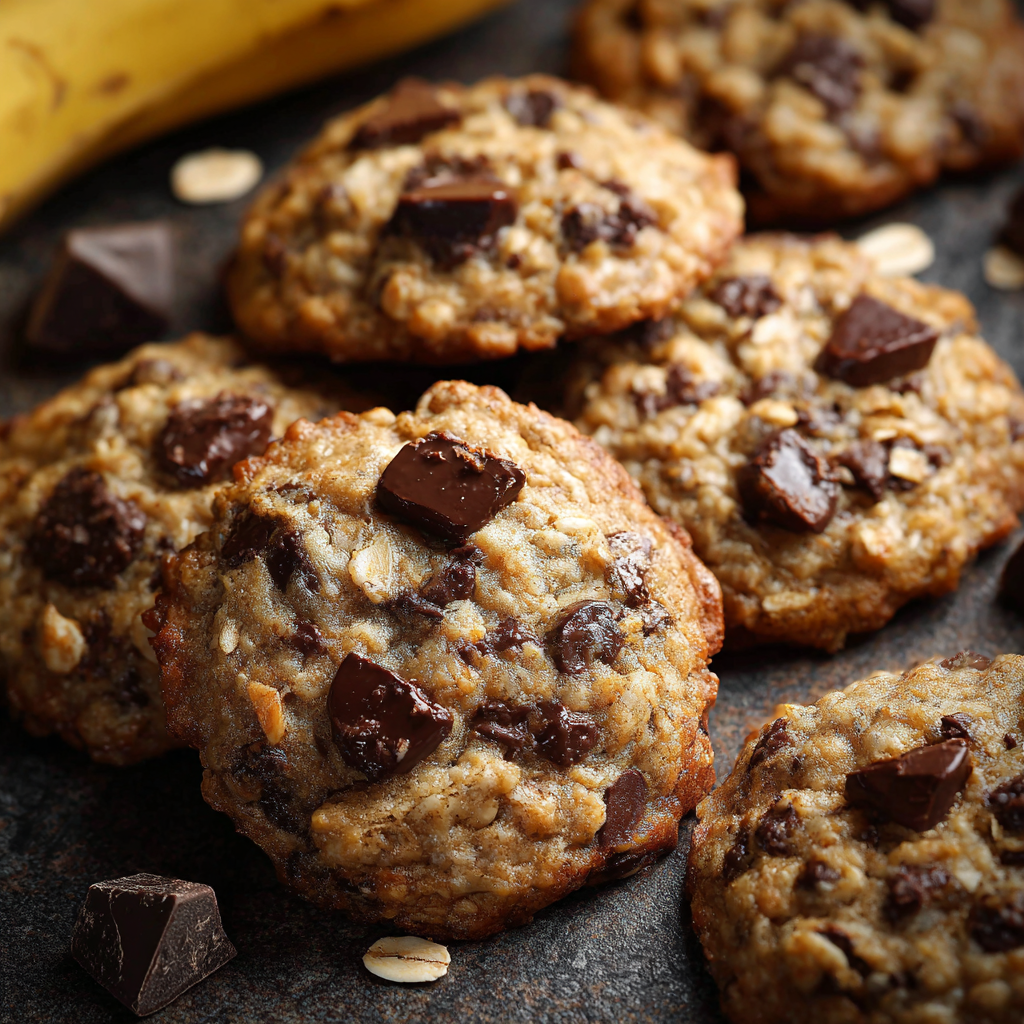 Banana Oatmeal Chocolate Chip Cookies