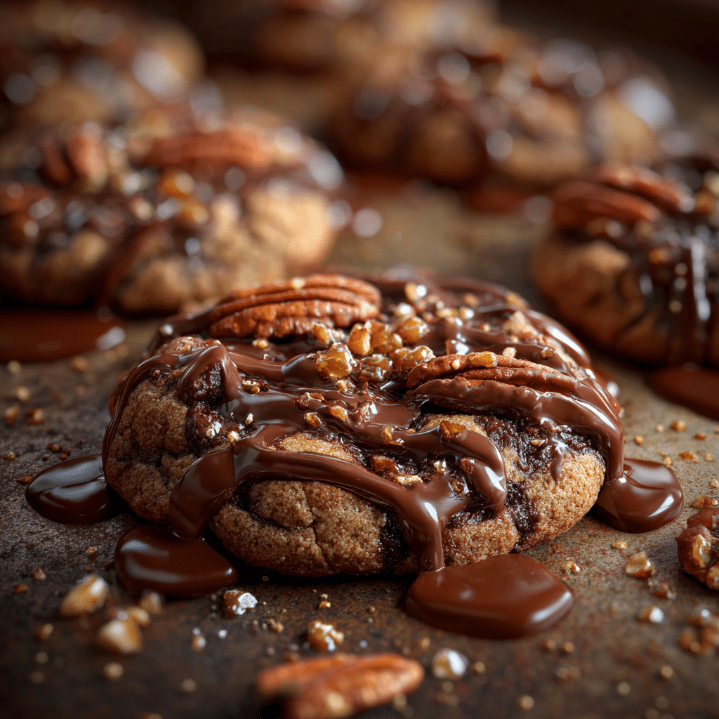 Chocolate Turtle Cookies