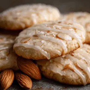 Glazed Almond Cookies