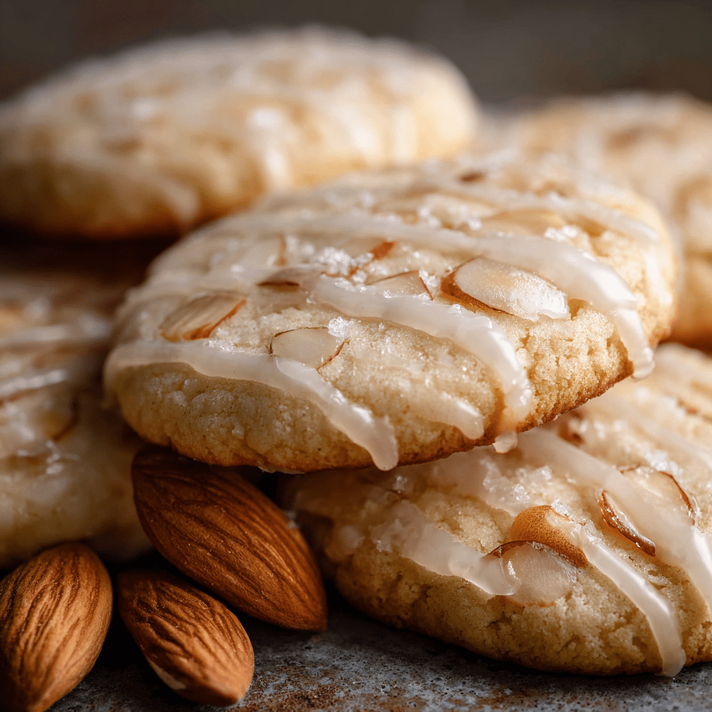 Glazed Almond Cookies