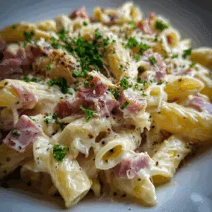 Leftover Ham and Creamy Pasta