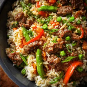 Asian Rice and Beef Stir Fry