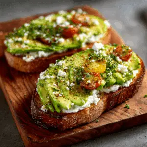 Avocado Cottage Cheese Toast