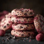 Chocolate Chip Biscuits with Raspberry Cream
