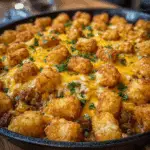 Cowboy Casserole with Tater Tots and Cheese