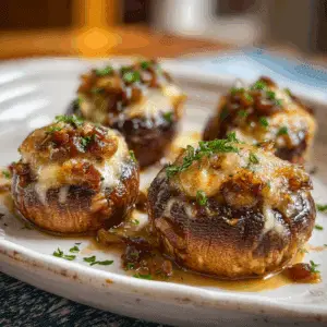 French Onion Soup Stuffed Mushrooms