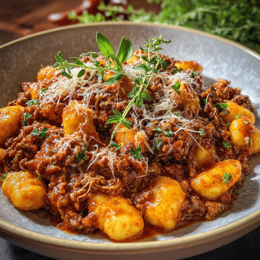 Gnocchi with Meat Sauce