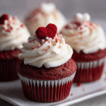 Red Velvet Cupcakes with Marshmallow Cream Cheese Frosting