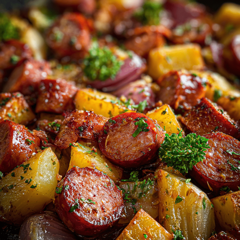 Sheet Pan Honey Garlic Kielbasa