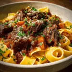 Slow Simmered Short Rib Sauce with Pasta