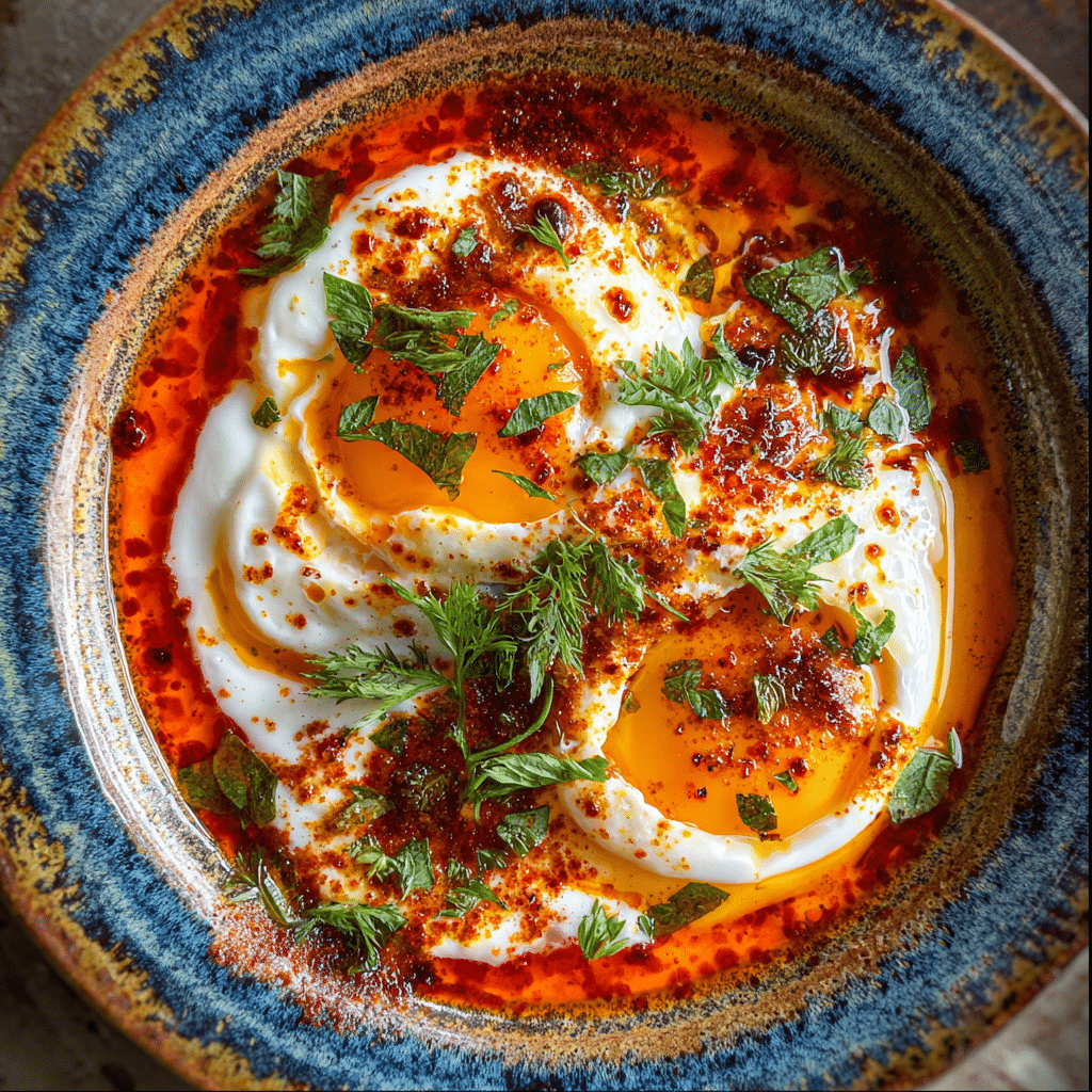 Turkish Eggs Cilbir