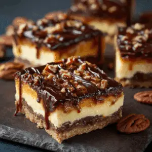 Turtle Cheesecake Bars