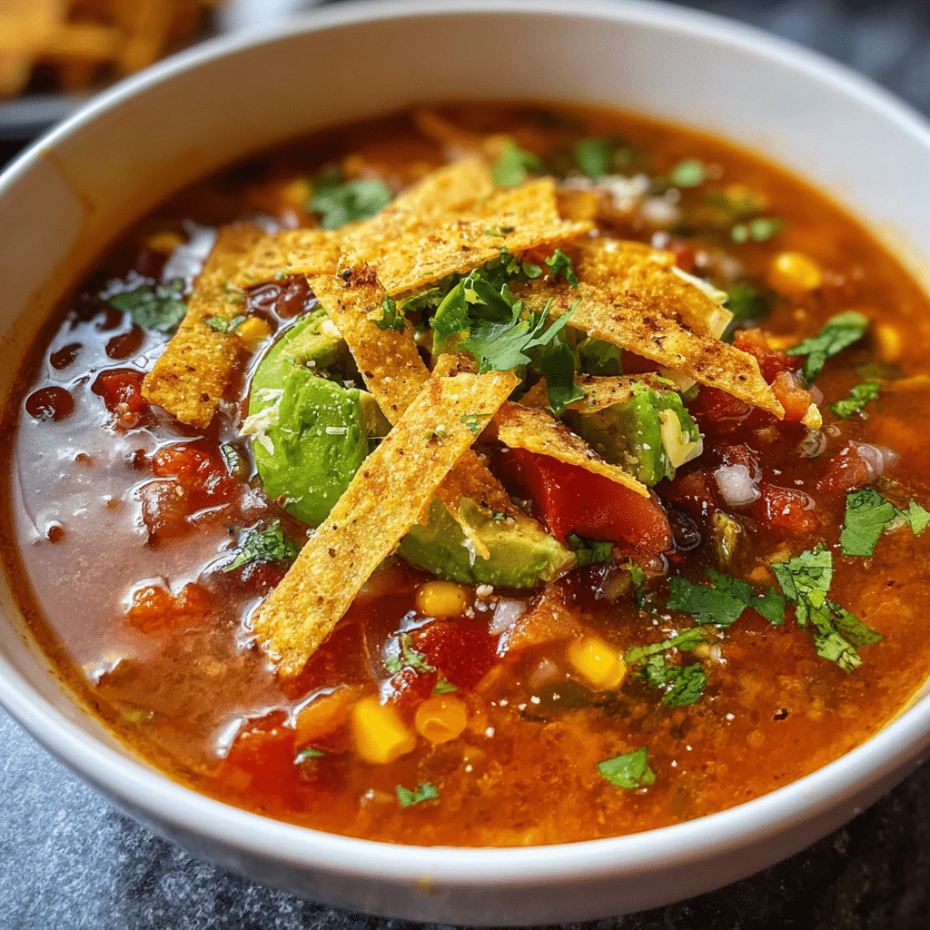 Vegetarian Tortilla Soup