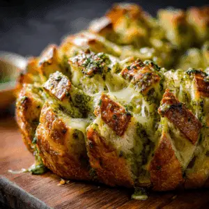 Cheesy Pesto Pull Apart Bread