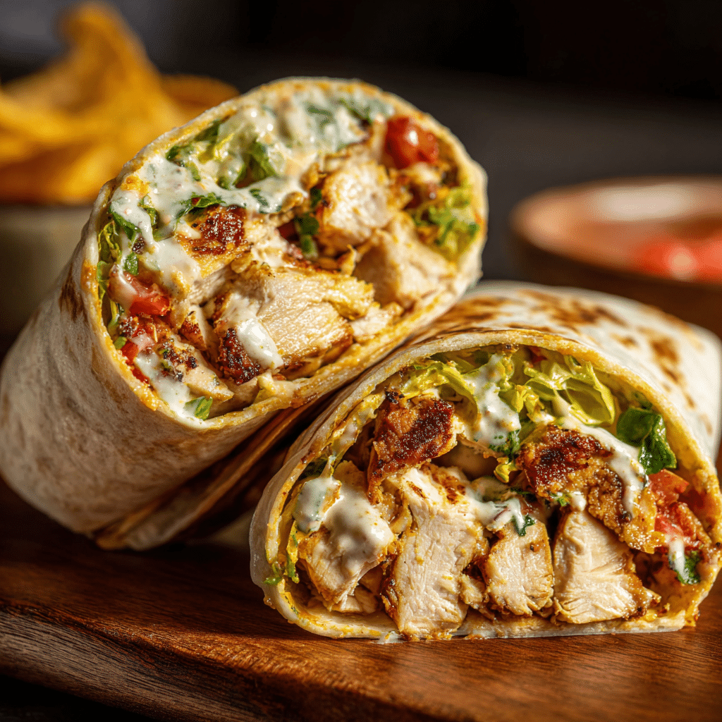 Chipotle Ranch Chicken Wraps