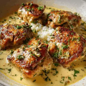 Creamy Garlic Butter Chicken Thighs