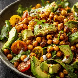 Crispy Chickpea & Avocado Salad