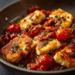 Crispy Halloumi & Roasted Tomato Skillet