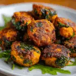 Crispy Sweet Potato Spinach Bites