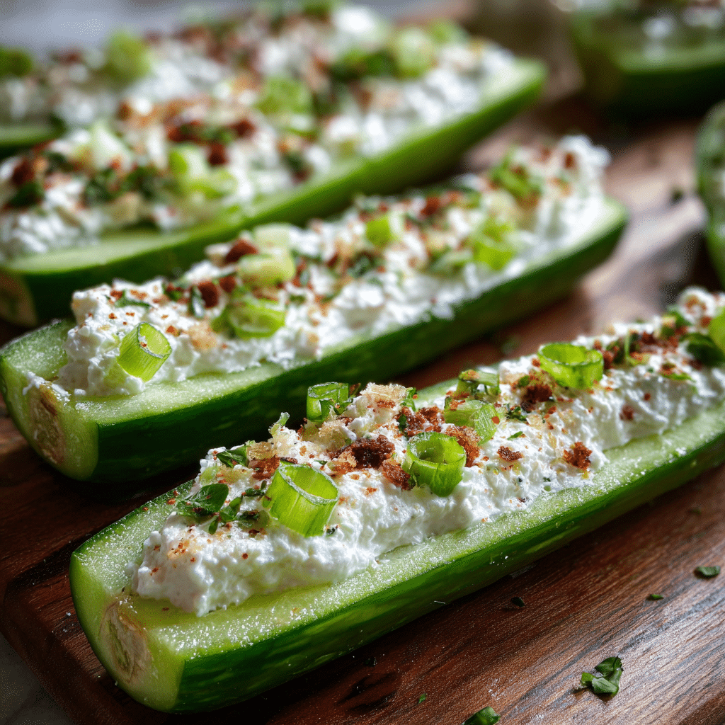 Cucumber Cream Cheese Boats