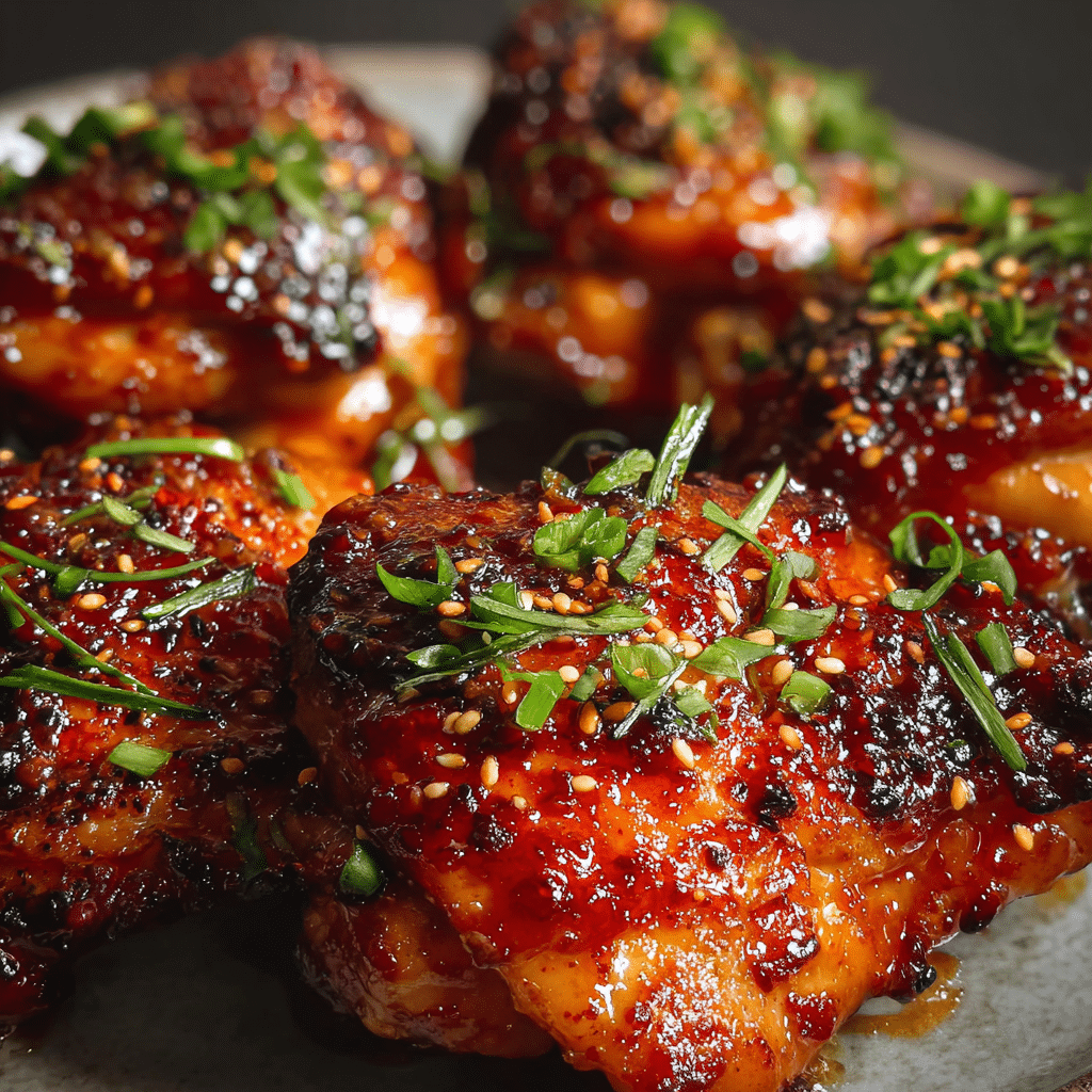 Gochujang Glazed Chicken Thighs