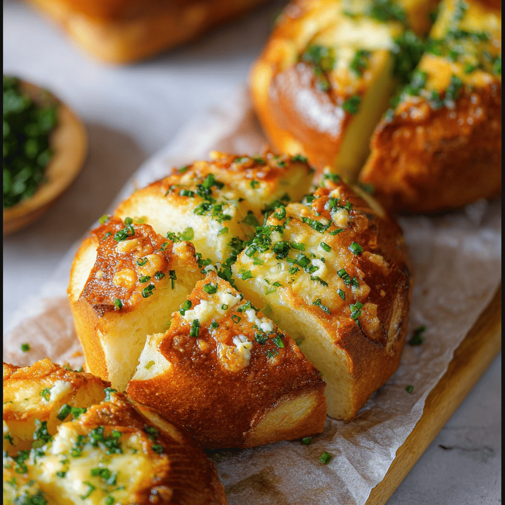 Korean Cream Cheese Garlic Bread