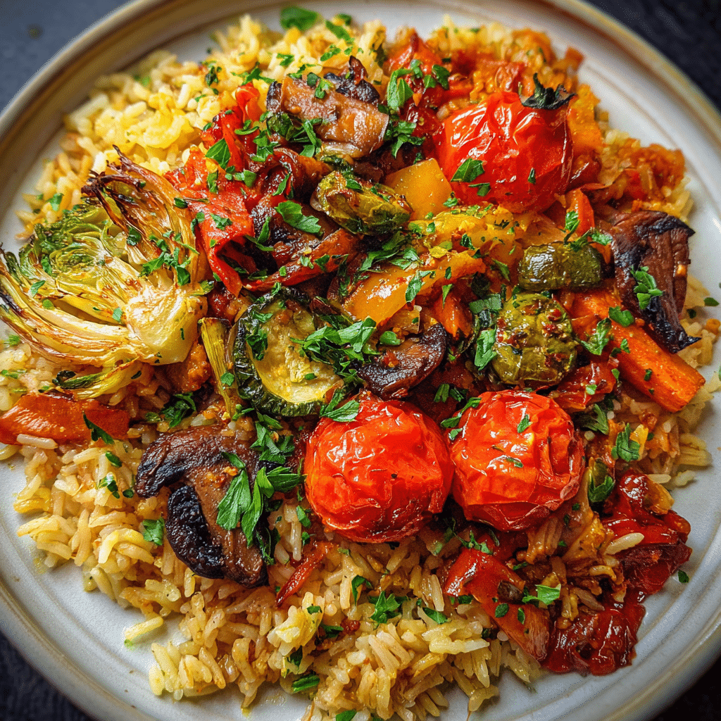 Savoury Rice and Roasted Veggies