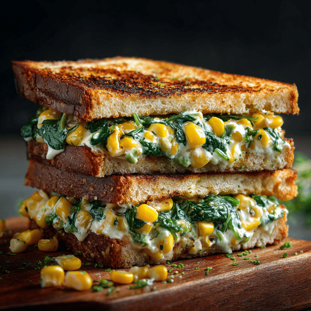 Spinach Corn Sandwich