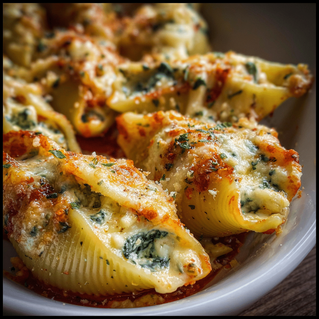 White Cheddar & Spinach Stuffed Shells