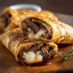 Beef and Cheese French Dip Roll Ups