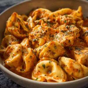 Crockpot Cheese Tortellini with Chicken