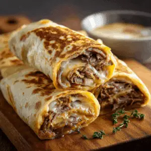 French Dip Tortilla Roll Ups